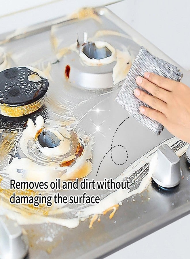 Barasti Non-Scratch Dish Wash Cloth Steel Wire Dish Cloth, Wire Dishwashing Rags for Wet and Dry Stainless Steel Scrubber Non-Scratch Wire Dishcloth for Washing Dishes Sinks Counters 10 Pack (10) - Image 4
